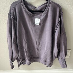 Free People Vintage Purple Crew Neck Sweater